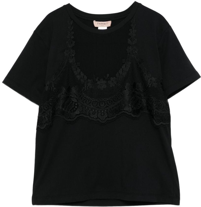Twin-set T-Shirts And Polos Nero Zwart