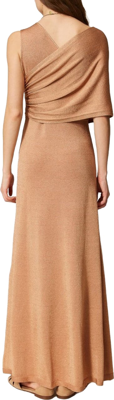 Twin-set Dresses Pearl Rose Scuro Lurex Beige