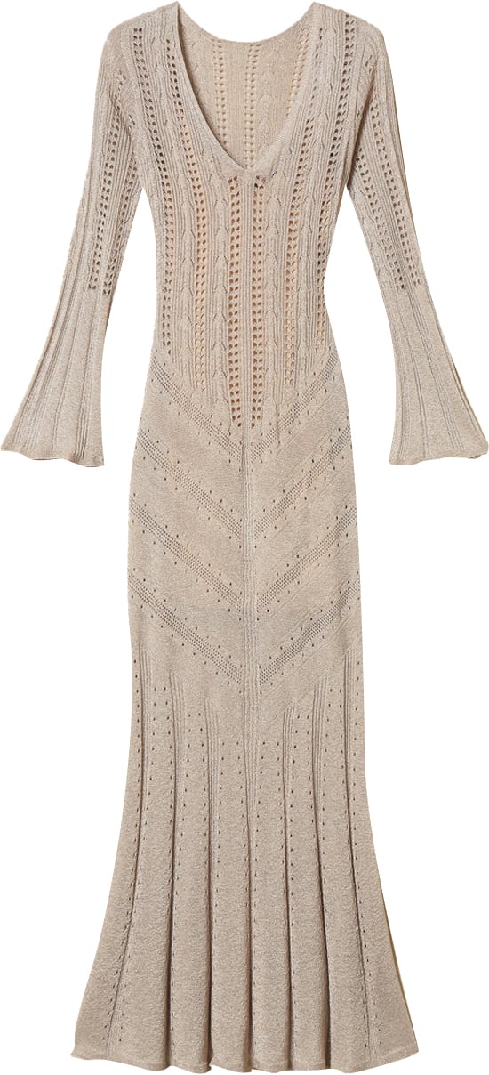 Twin-set Dresses Sand Lurex Beige