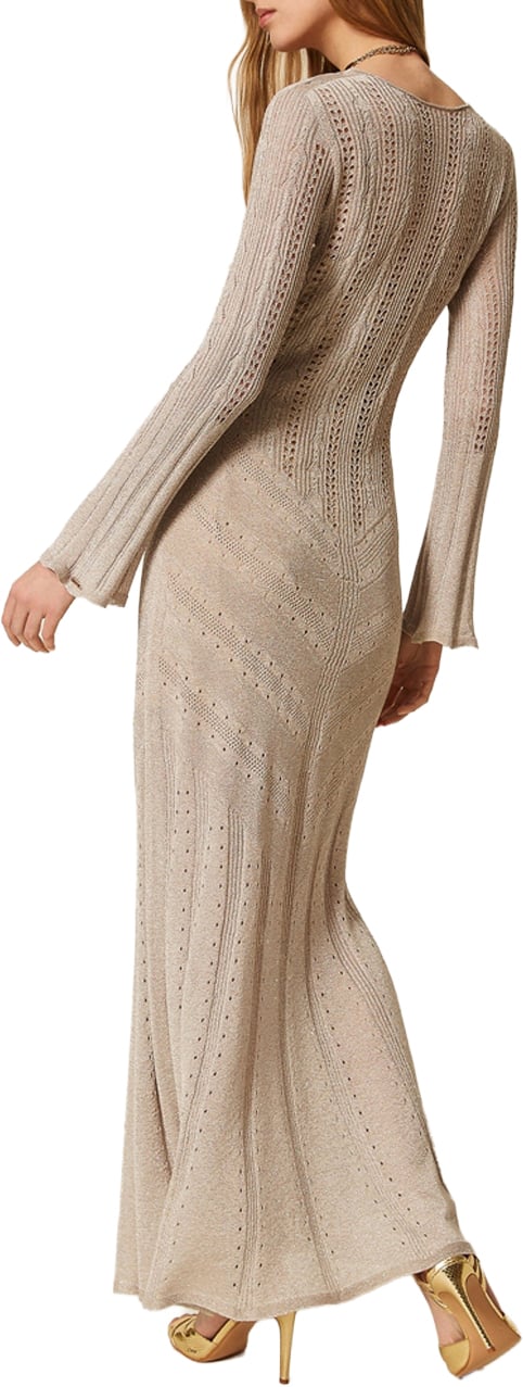 Twin-set Dresses Sand Lurex Beige