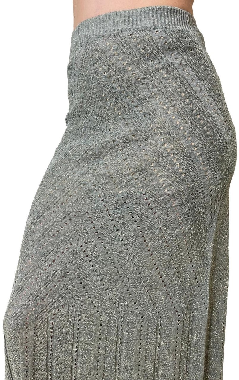 Twin-set Skirts Verde Alpino Chiaro Lurex Lichtgrijs