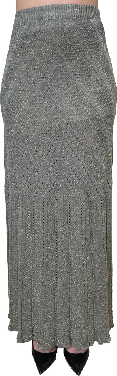 Twin-set Skirts Verde Alpino Chiaro Lurex Lichtgrijs