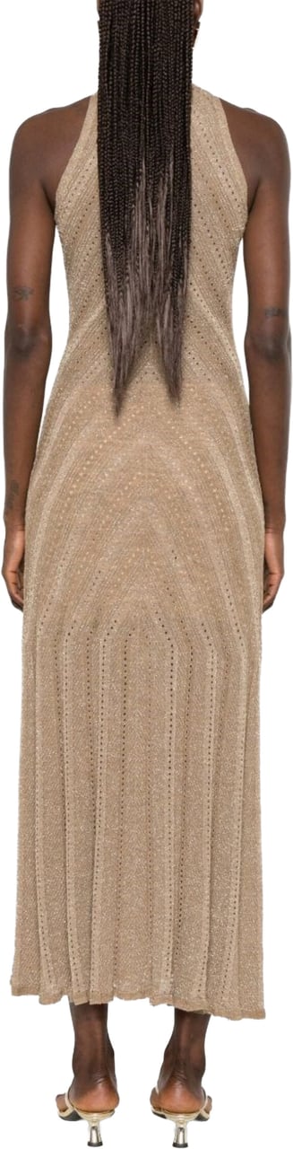 Twin-set Dresses Golden Green Lurex Goud