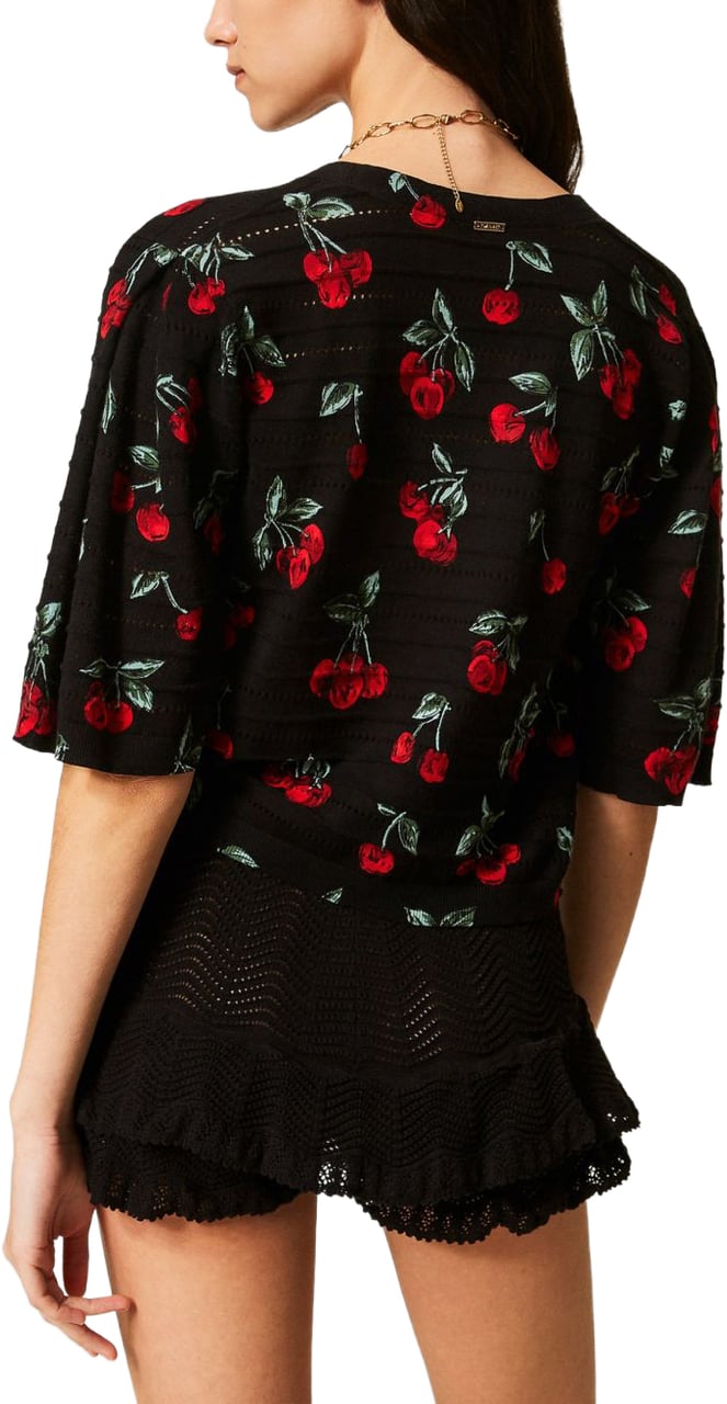 Twin-set Sweaters Black/Red Zwart