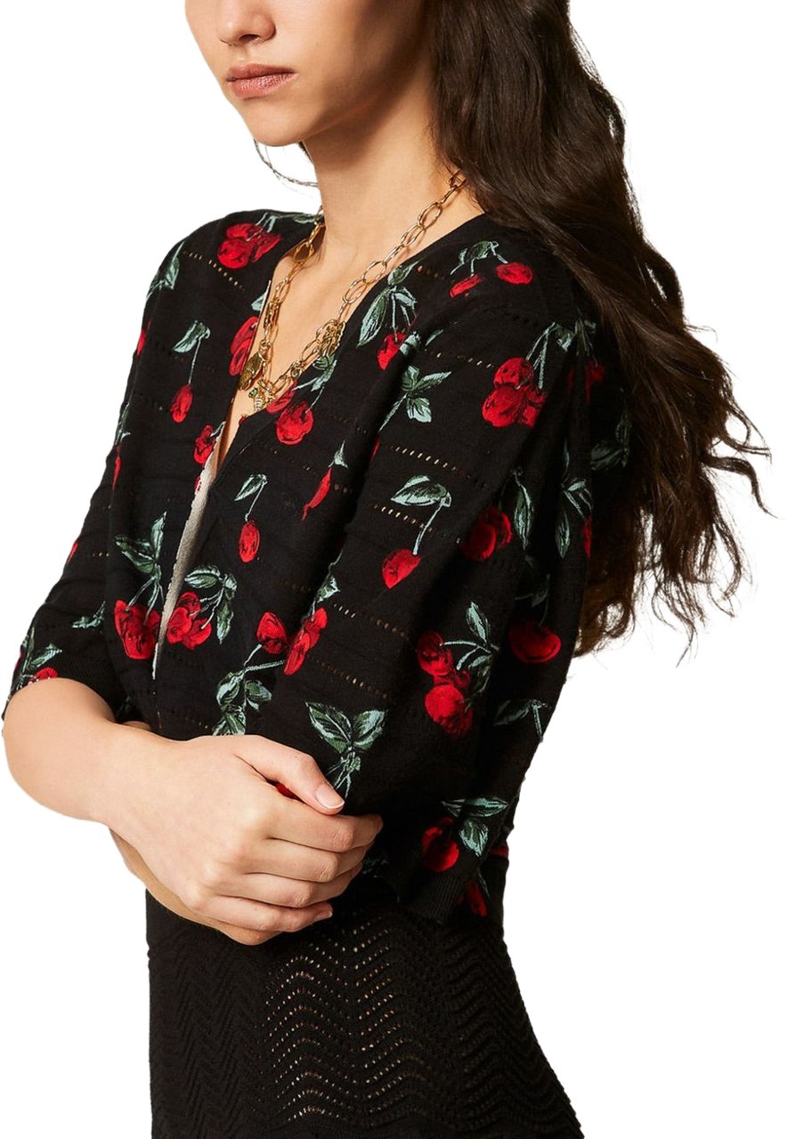 Twin-set Sweaters Black/Red Zwart