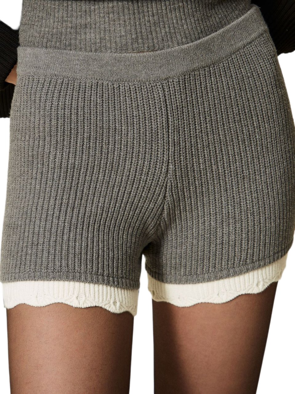 Twin-set Shorts Grigio Medio Mel/Neve Grijs