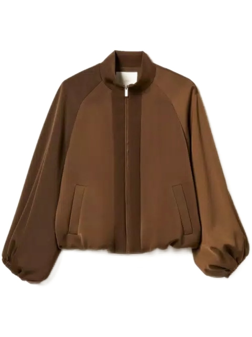 Twin-set Cropped Balloon Sleeve Jacket Bruin