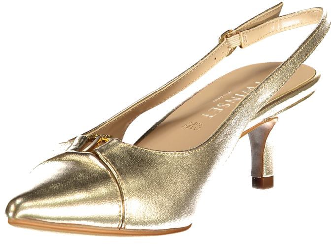 Twin-set Twinset Gold Leather Women's Sandal Goud