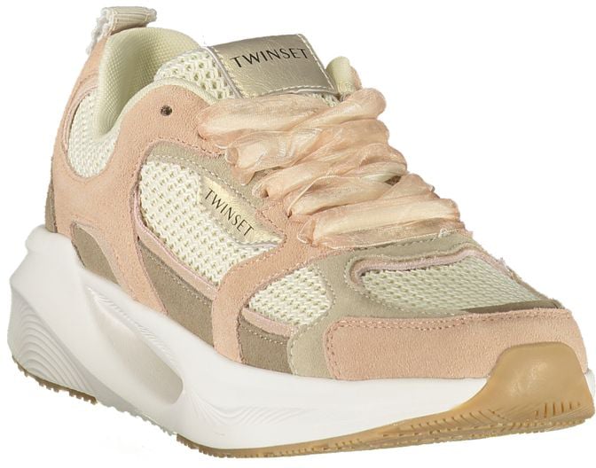 Twin-set Twinset Pink Fabric Women's Sneaker Roze