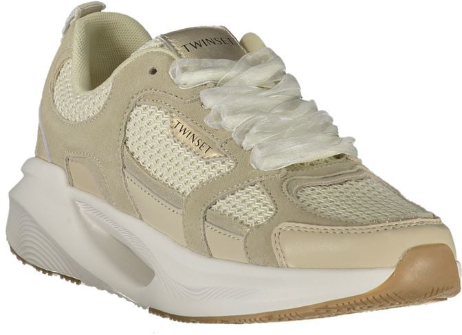 Twin-set Twinset Beige Fabric Womens Sneaker Beige