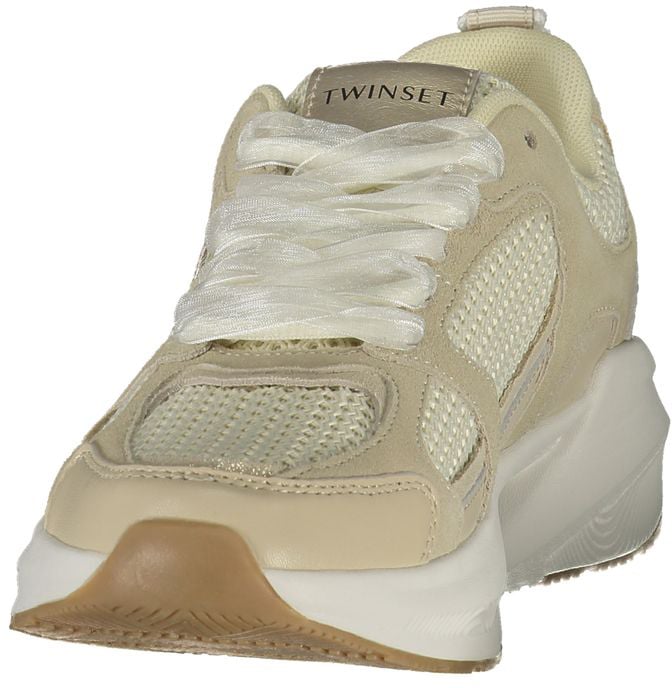 Twin-set Twinset Beige Fabric Womens Sneaker Beige