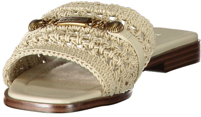 Twin-set Twinset Beige Leather Women's Sandal Beige