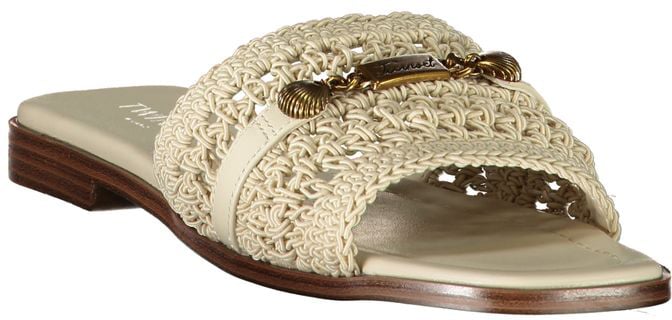 Twin-set Twinset Beige Leather Women's Sandal Beige