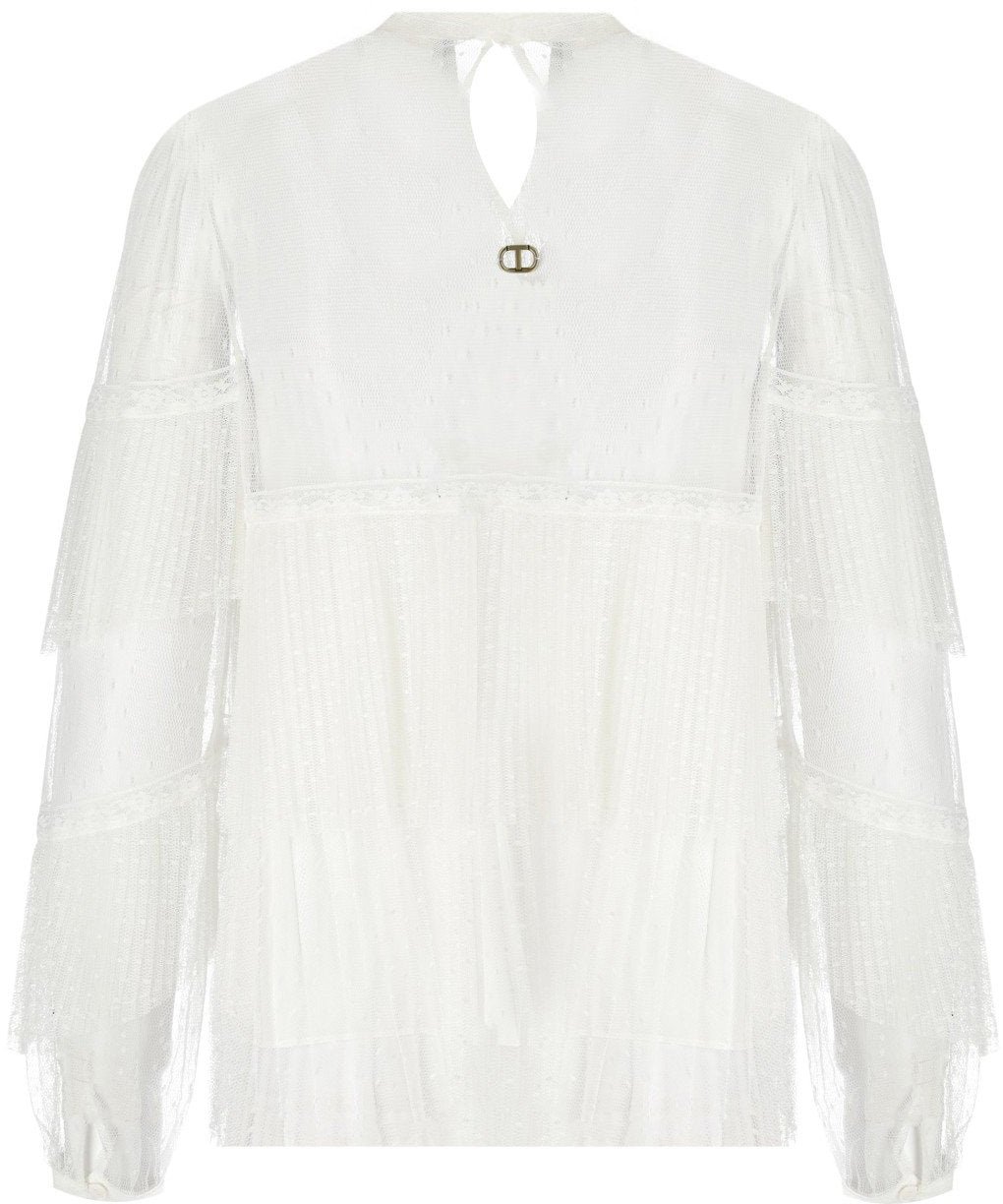 Twin-set TWINSET PLEATED BLOUSE Wit