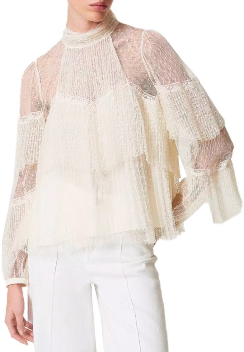 Twin-set TWINSET PLEATED BLOUSE Wit