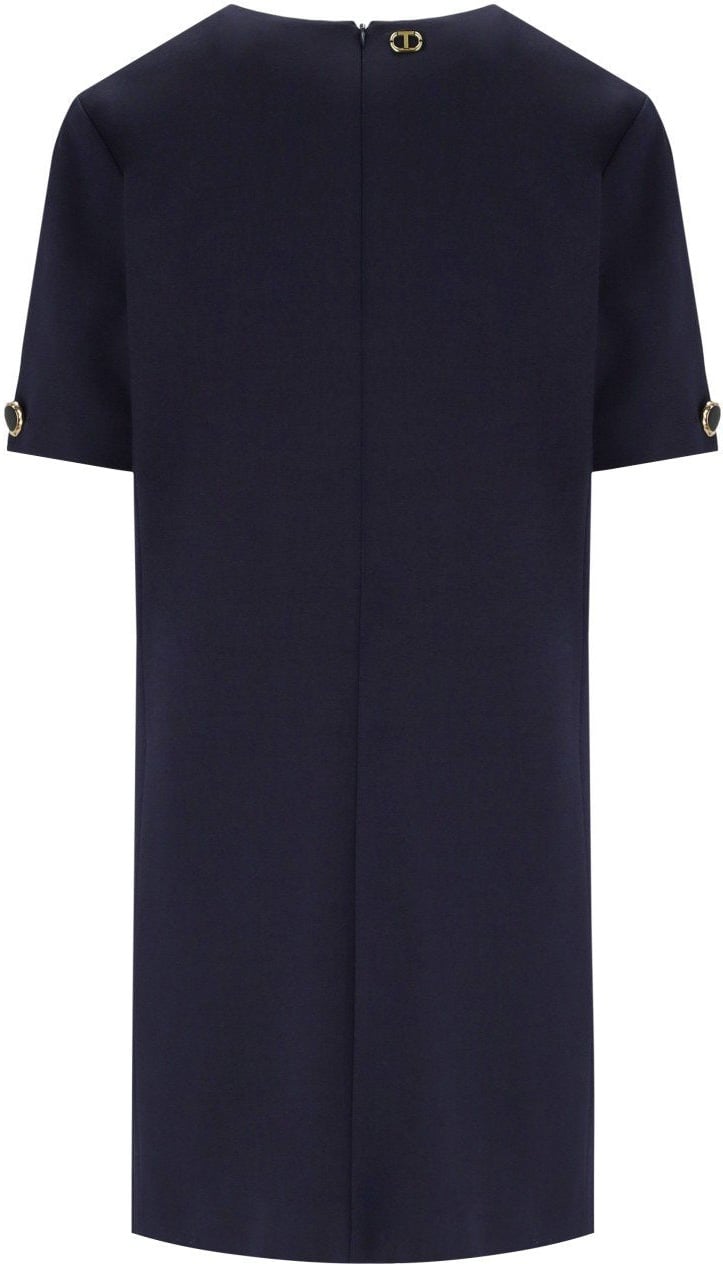 Twin-set TWINSET DRESS WITH JEWEL BUTTONS Blauw