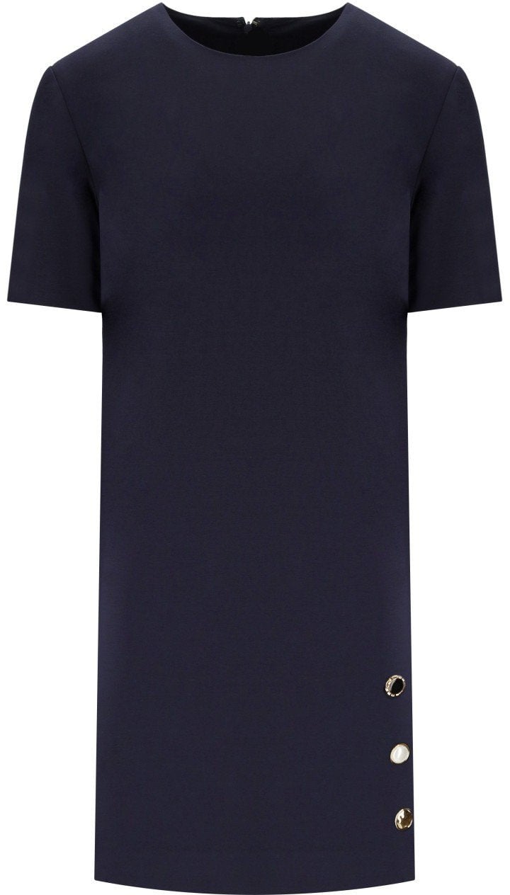 Twin-set TWINSET DRESS WITH JEWEL BUTTONS Blauw