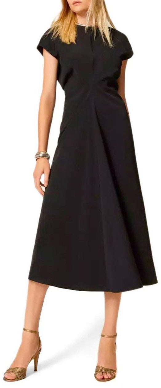 Twin-set TWINSET MIDI DRESS Zwart