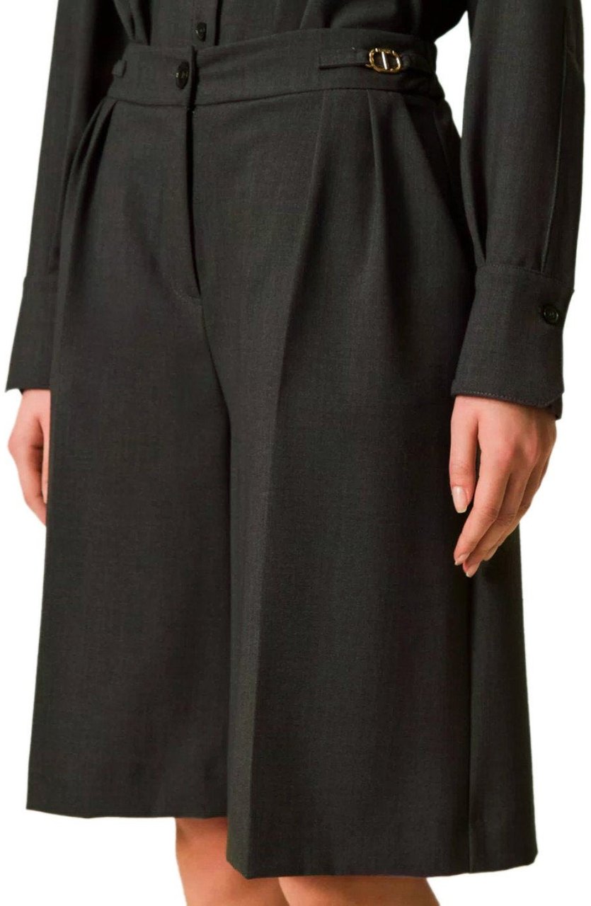 Twin-set TWINSET ANTHRACITE GREY BERMUDA SHORTS Grijs