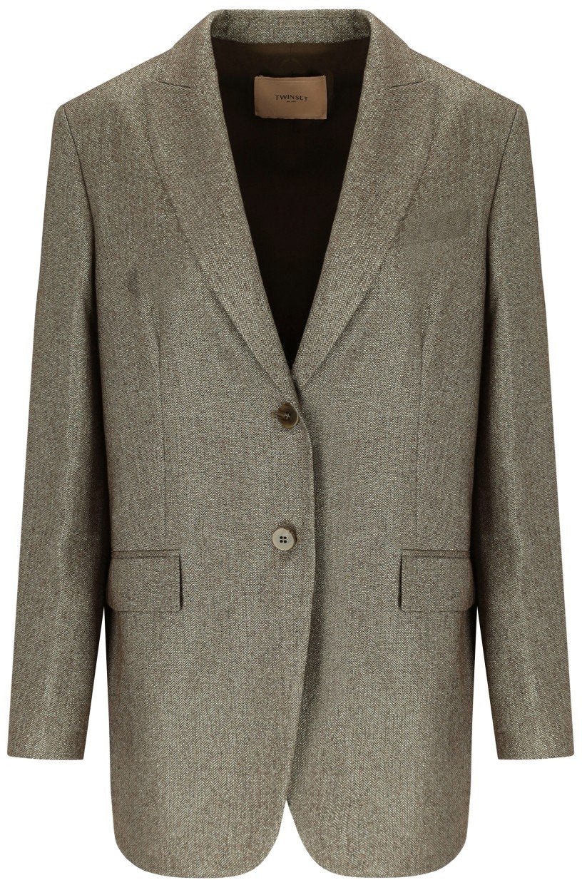 Twin-set TWINSET SINGLE-BREASTED BLAZER Beige