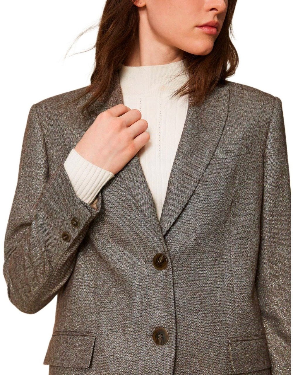 Twin-set TWINSET SINGLE-BREASTED BLAZER Beige