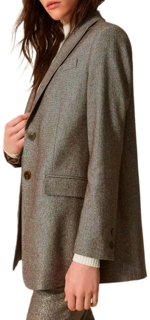 Twin-set TWINSET SINGLE-BREASTED BLAZER Beige