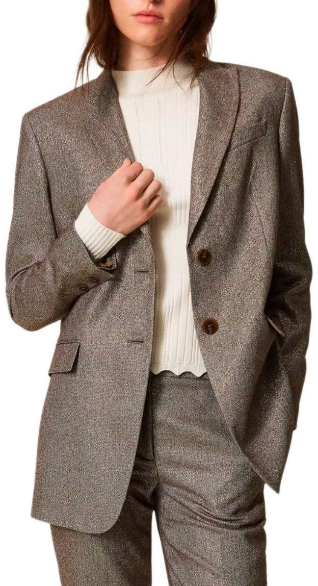 Twin-set TWINSET SINGLE-BREASTED BLAZER Beige