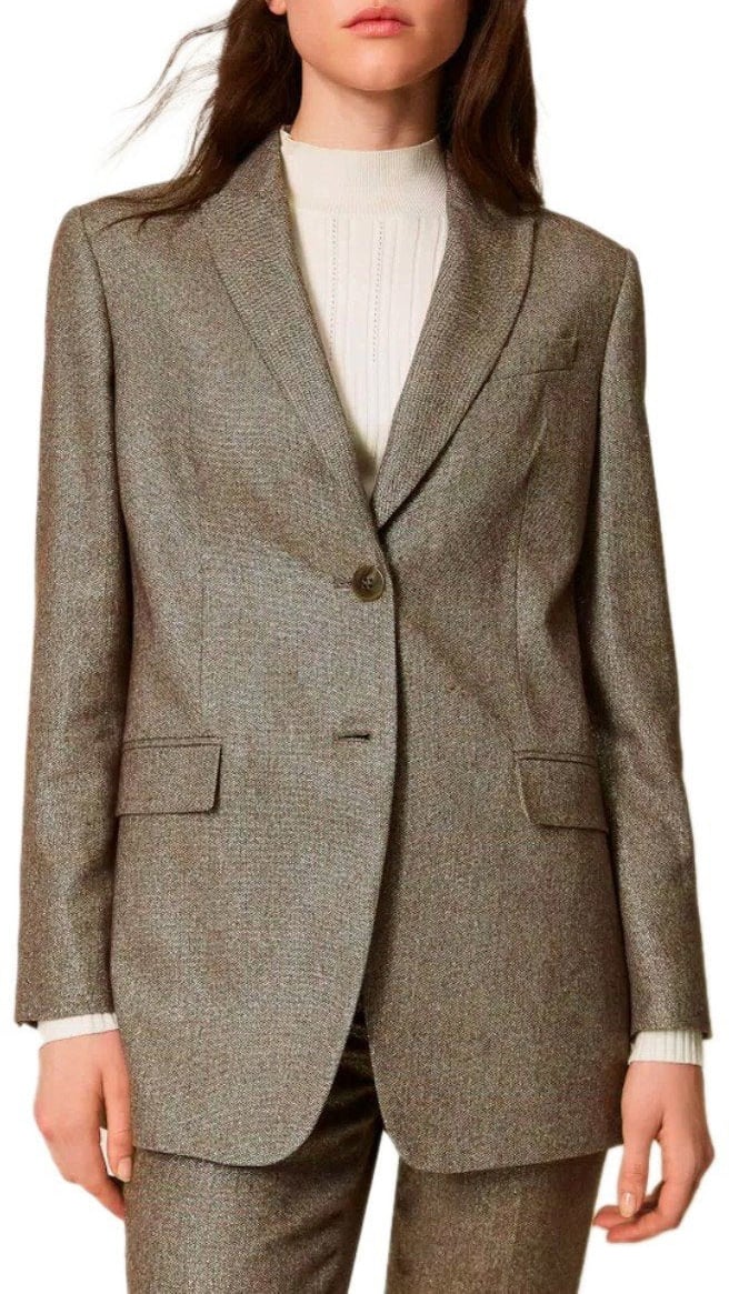Twin-set TWINSET SINGLE-BREASTED BLAZER Beige
