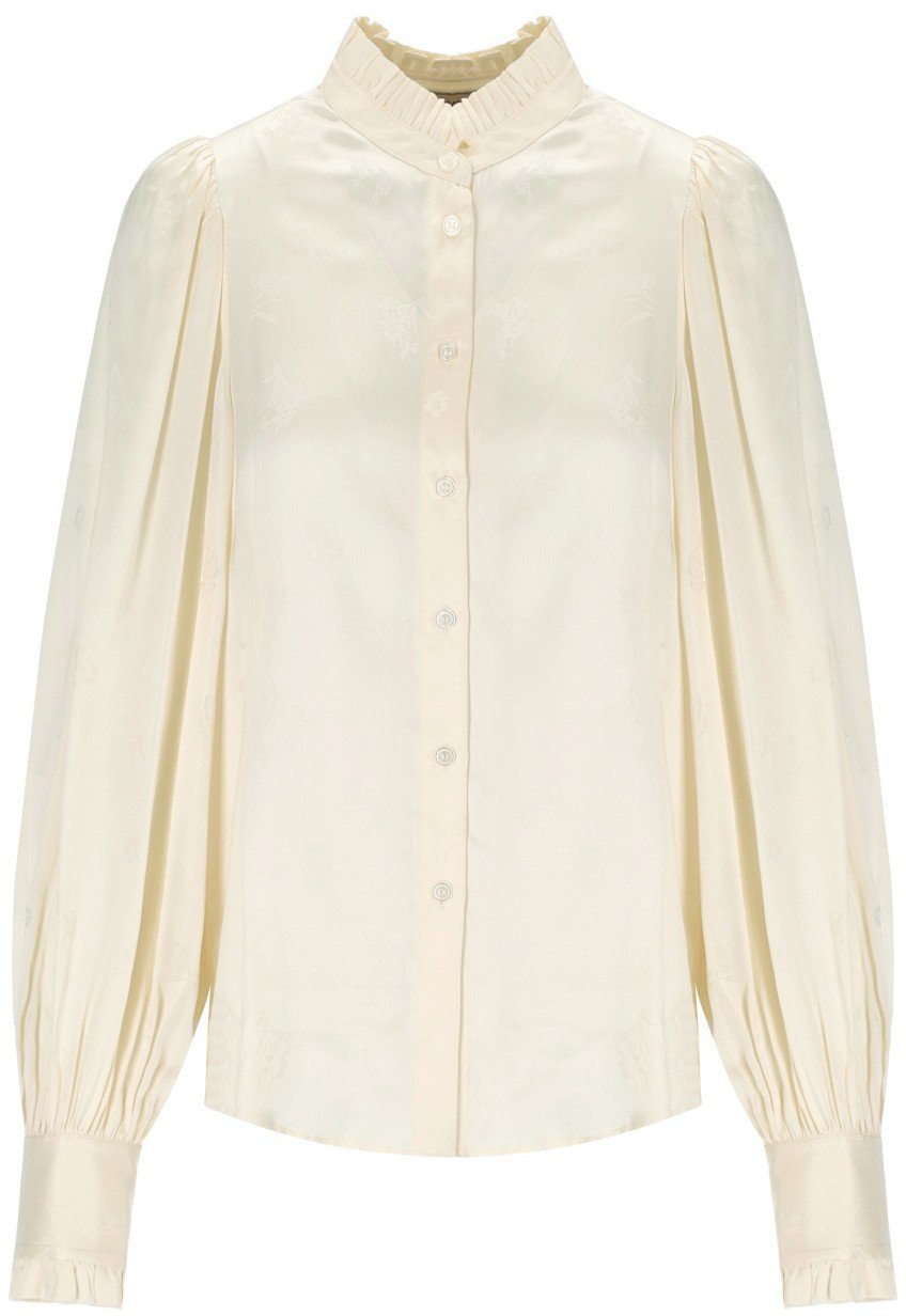 Twin-set TWINSET CREAM JACQUARD SHIRT Wit