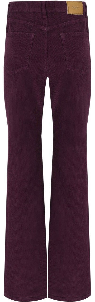 Twin-set TWINSET CORDUROY PANTS Paars