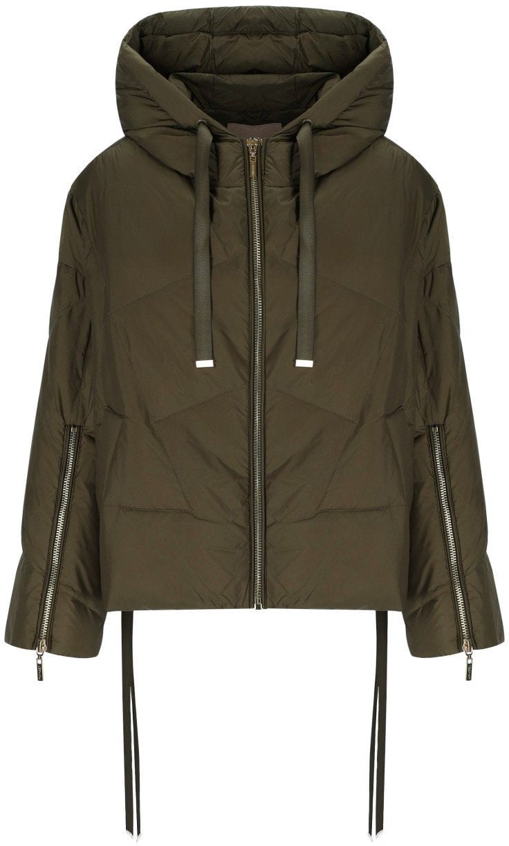 Twin-set TWINSET MILITARY HOODED JACKET Groen