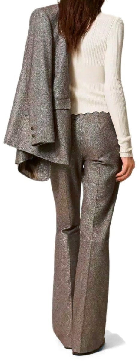 Twin-set TWINSET FLARE PANTS Beige