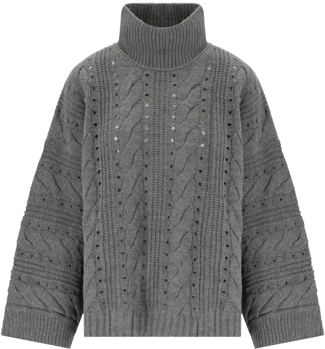 Twin-set TWINSET GREY TURTLENECK MAXI PULL Grijs