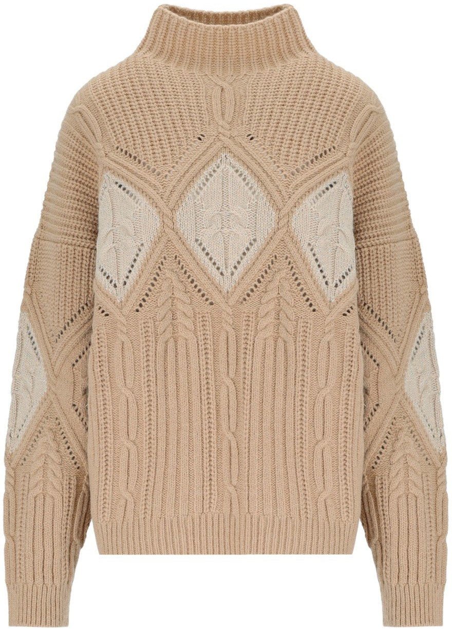 Twin-set TWINSET CRATERE TURTLENECK JUMPER Beige