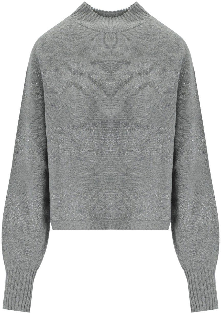 Twin-set TWINSET GREY TURTLENECK SWEATER Grijs