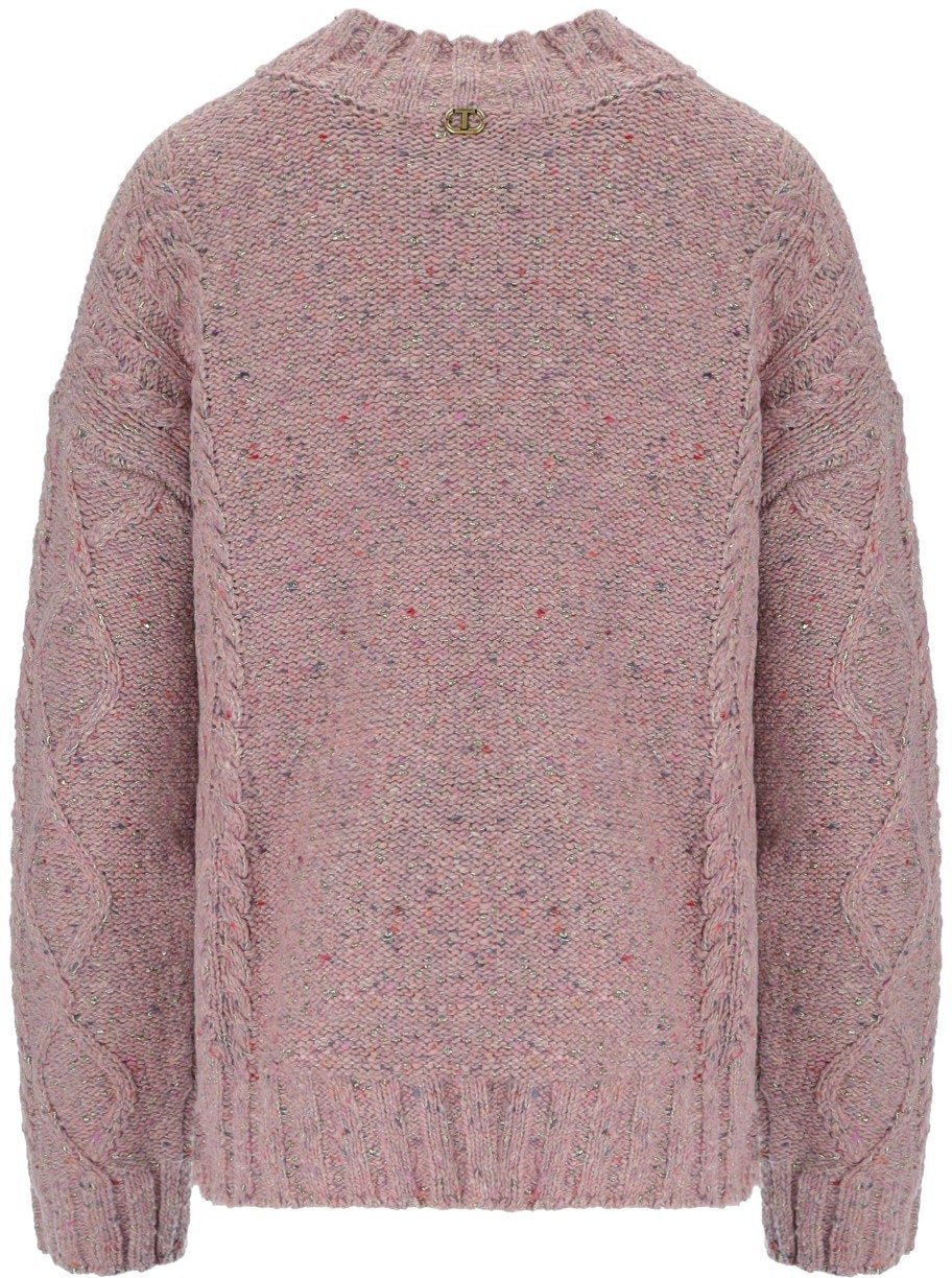 Twin-set TWINSET TURTLENECK SWEATER Roze