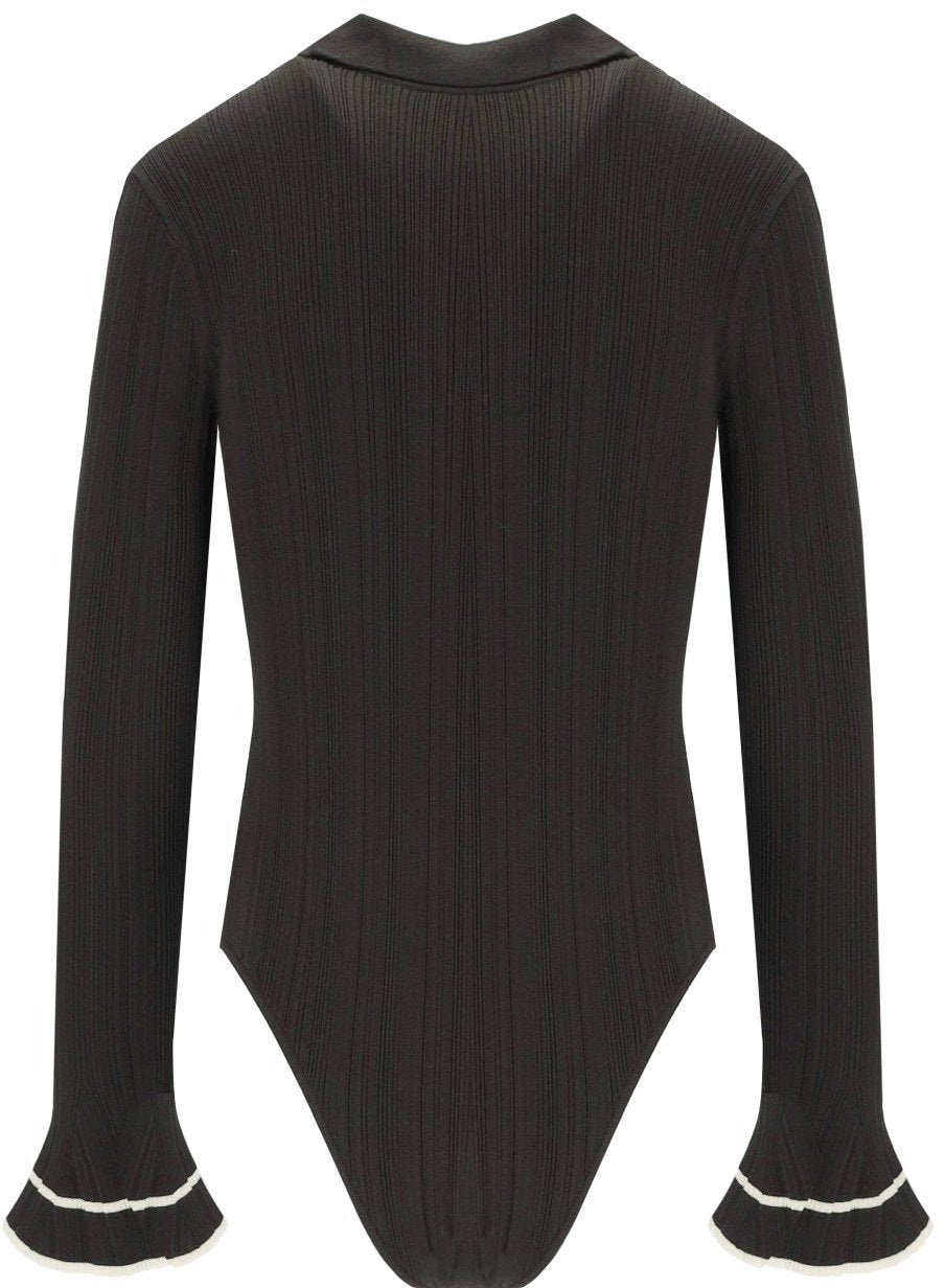 Twin-set TWINSET CHOCOLATE POLO-BODYSUIT Bruin