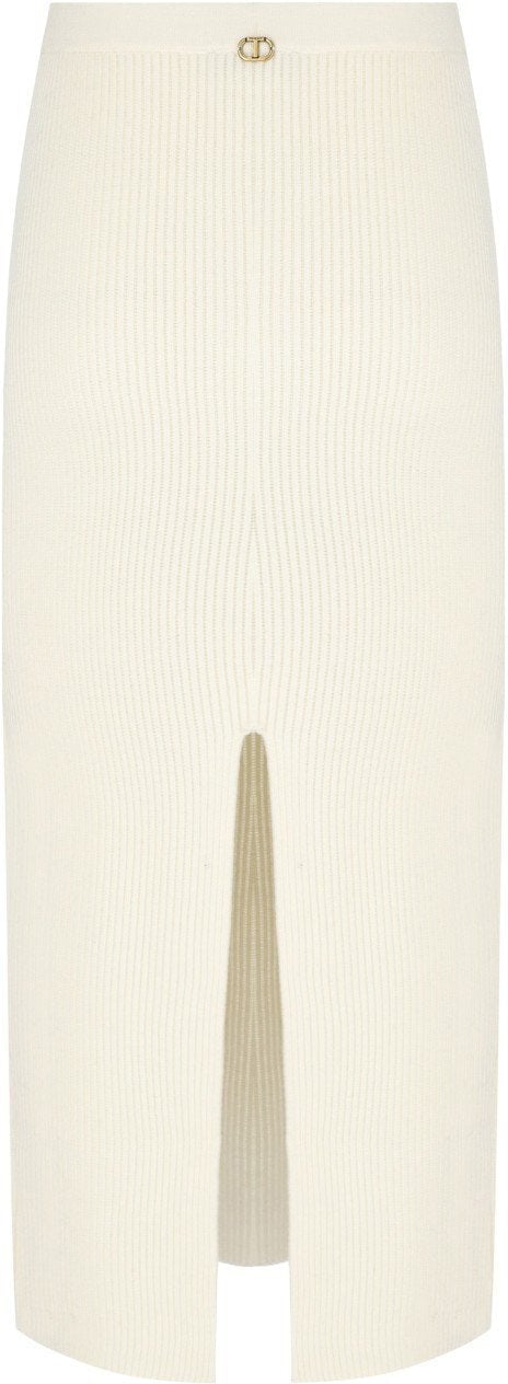 Twin-set TWINSET KNITTED MIDI SKIRT Wit