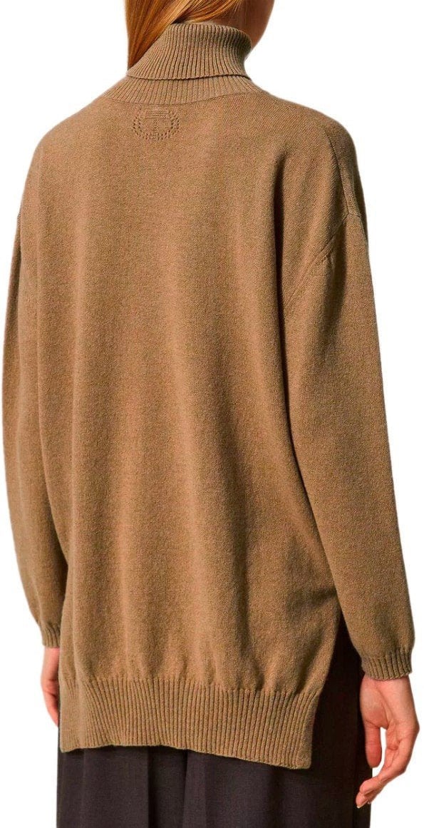 Twin-set TWINSET CAMEL TURTLENECK SWEATER Bruin