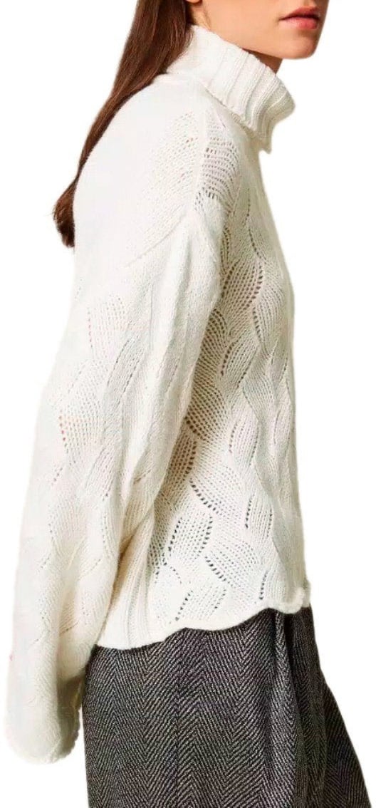 Twin-set TWINSET TURTLENECK SWEATER Wit
