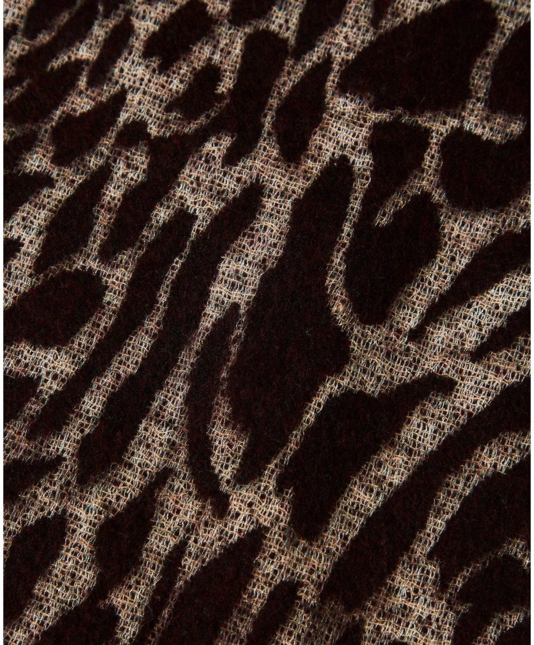 Twin-set TWINSET BURGUNDY SCARF WITH ANIMAL PRINT Rood