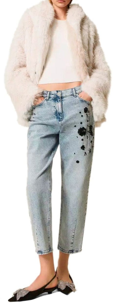 Twin-set TWINSET FAUX LEATHER JACKET Beige