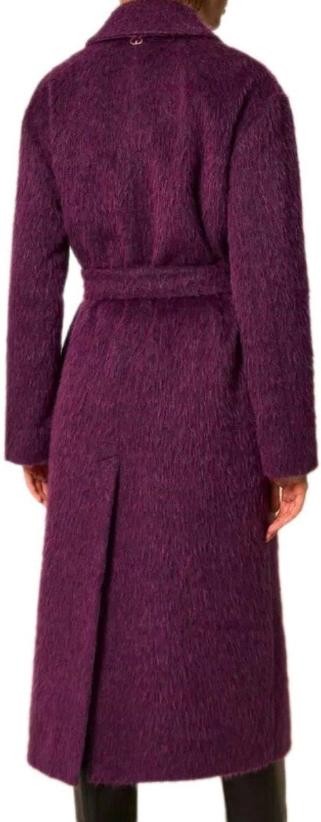 Twin-set TWINSET BELTED COAT Paars