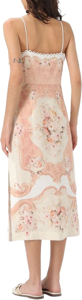 Twin-set Twinset Multicolor Linen Casual Dress Divers