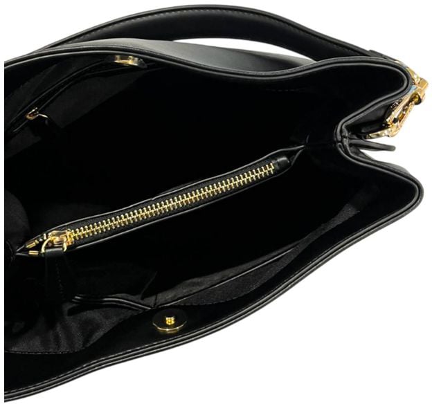 Twin-set Twinset Black PU Women Shoulder Bag Zwart