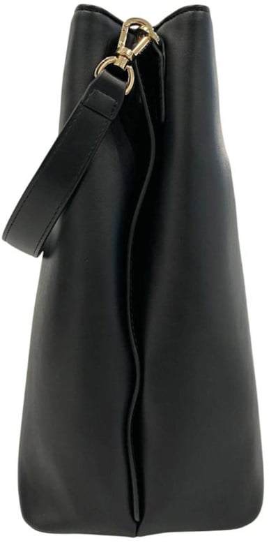 Twin-set Twinset Black PU Women Shoulder Bag Zwart