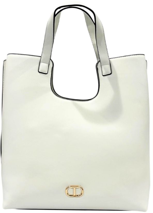Twin-set Twinset White PU Women Handbag Wit