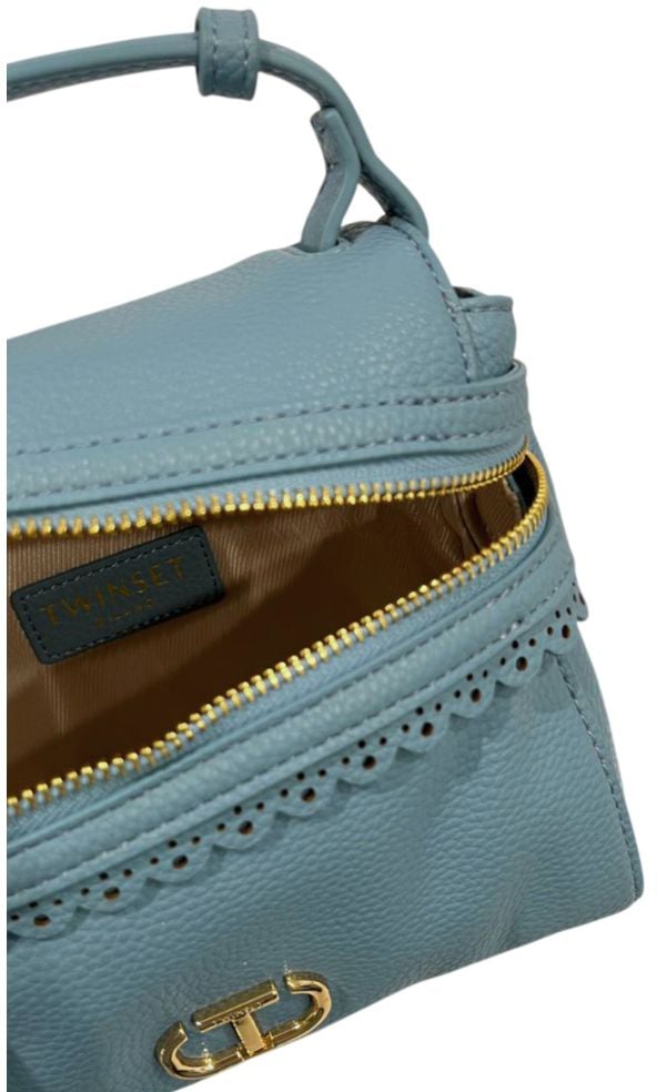 Twin-set Twinset Blue PU Women Handbag Blauw