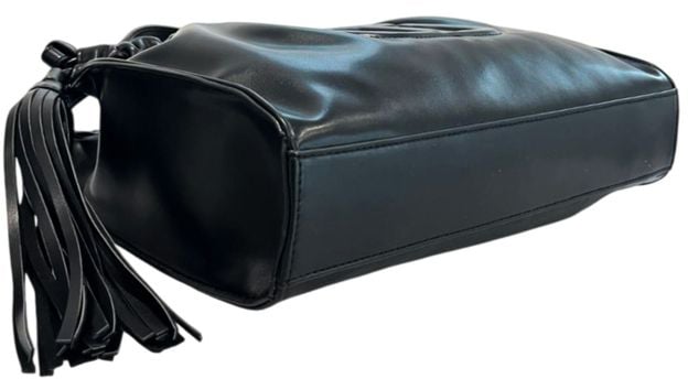 Twin-set Twinset Black PU Women Shoulder Bag Zwart