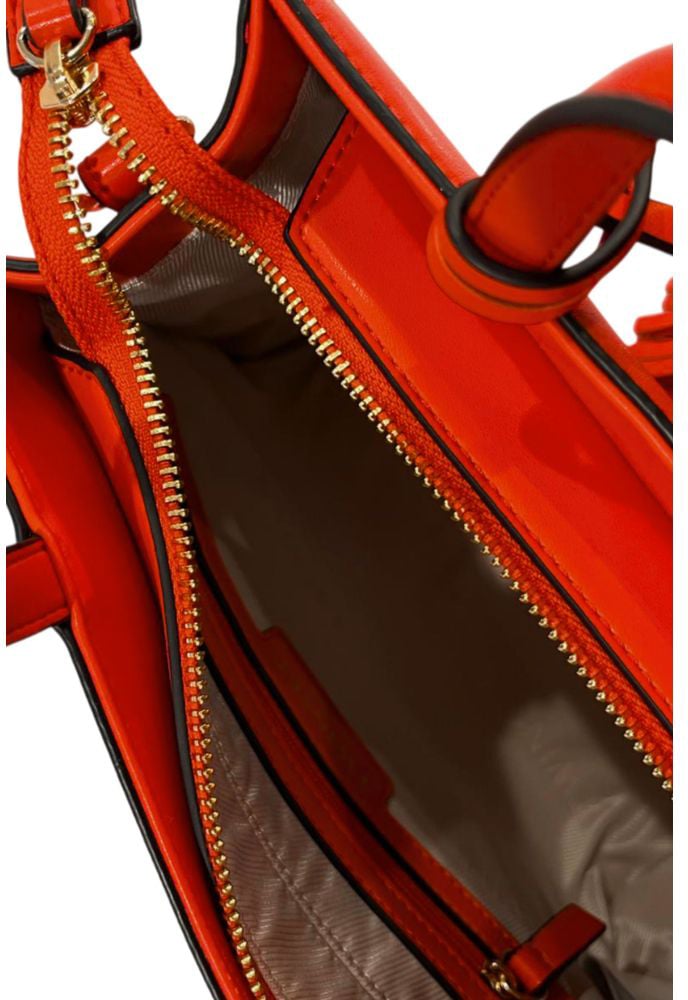 Twin-set Twinset Orange Faux Leather Women Handbag Oranje